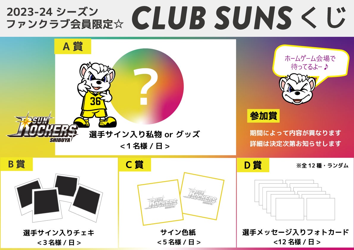 サンロッカーズ渋谷 ファンクラブグッズ